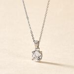 Collier Lynna Argent Blanc Oxyde De Zirconium - Colliers avec pierres Femme | Marc Orian