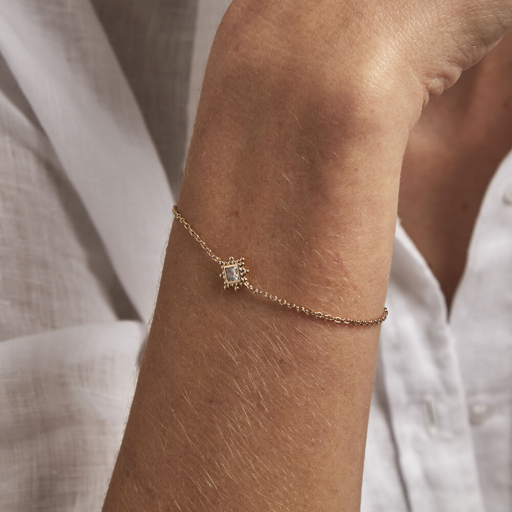 Bracelet Bobbie Plaqué Or Jaune Oxyde De Zirconium - Bracelets chaînes Femme | Marc Orian