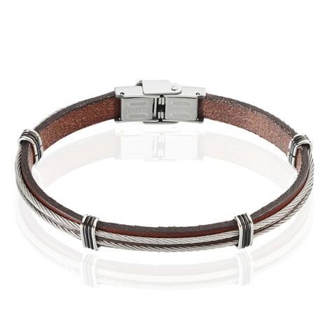 Bracelet Acier Blanc Alfred - Bracelets cuir Homme | Marc Orian