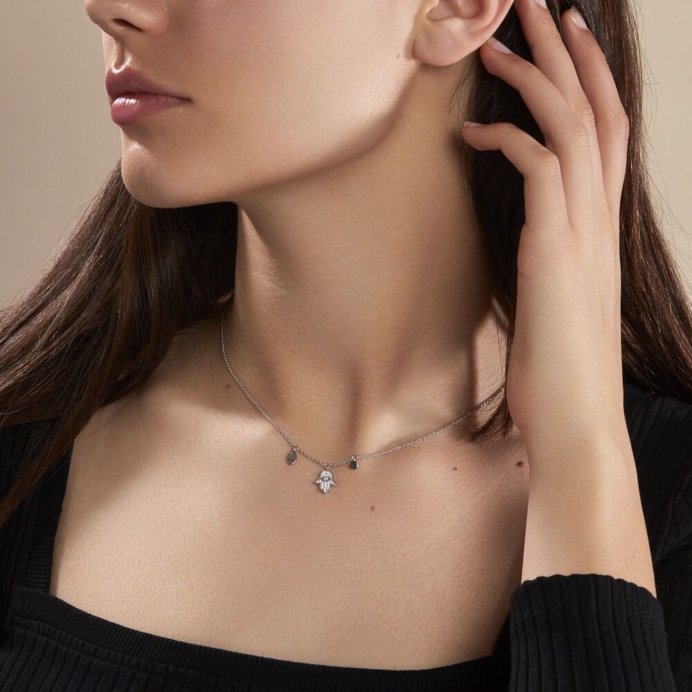 Collier Argent Basten Oxydes De Zirconium - Colliers avec pierres Femme | Marc Orian