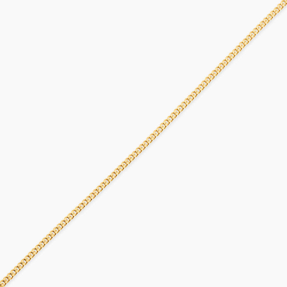 Cha&icirc;ne Ixia Maille Gourmette Diamantee Or Jaune - Chaines Femme | Marc Orian