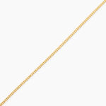 Cha&icirc;ne Ixia Maille Gourmette Diamantee Or Jaune - Chaines Femme | Marc Orian