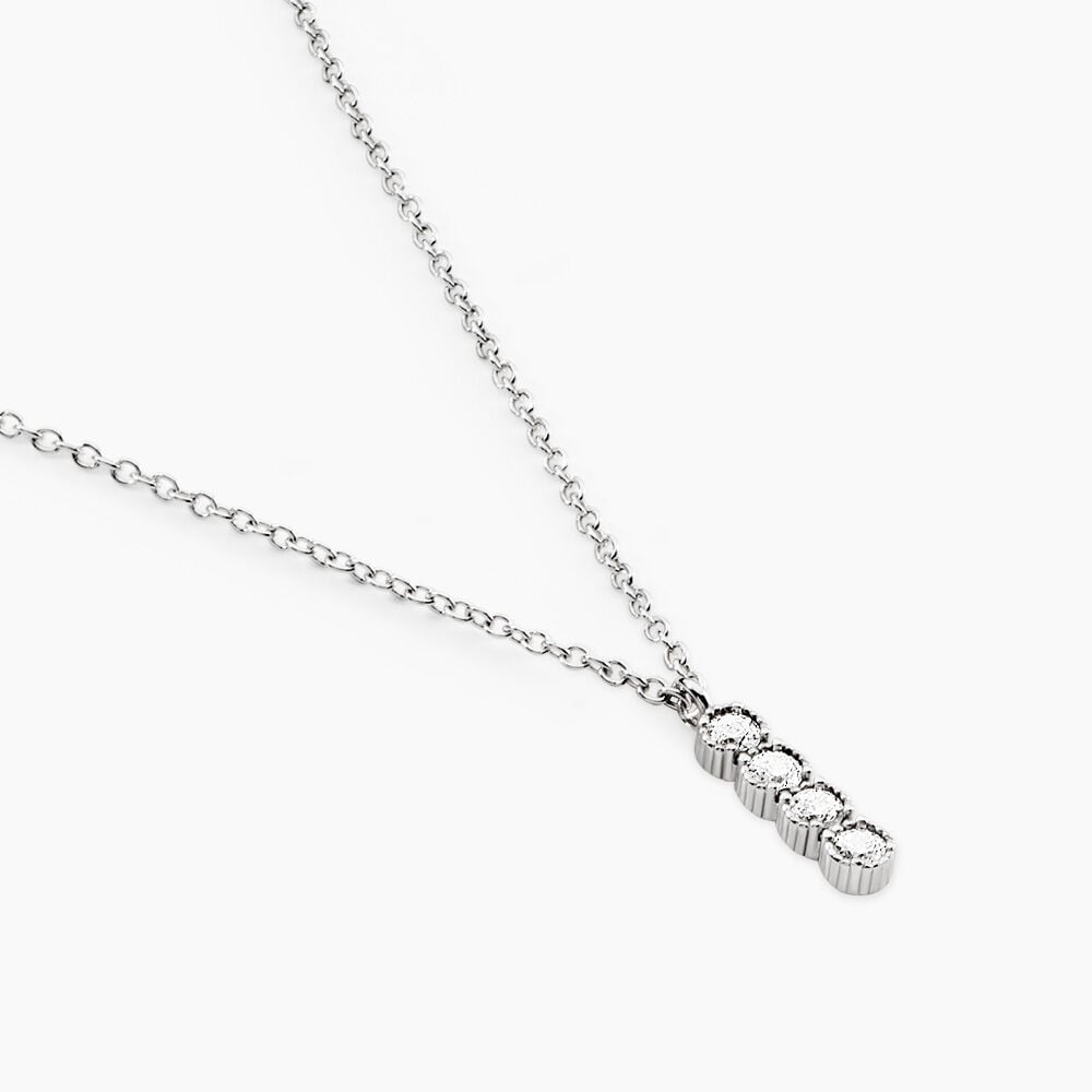 Collier Evdokia Argent Blanc Oxyde De Zirconium - Colliers avec pierres Femme | Marc Orian