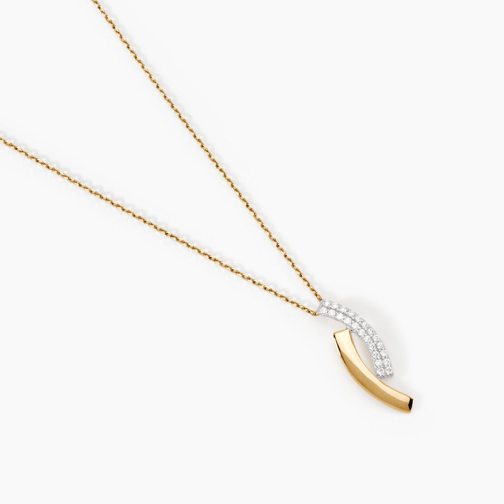Collier Vero Or Jaune Oxyde De Zirconium - Colliers avec pierres Femme | Marc Orian