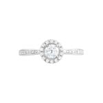 Bague Or Blanc Peony Oxyde De Zirconium - Solitaires Femme | Marc Orian