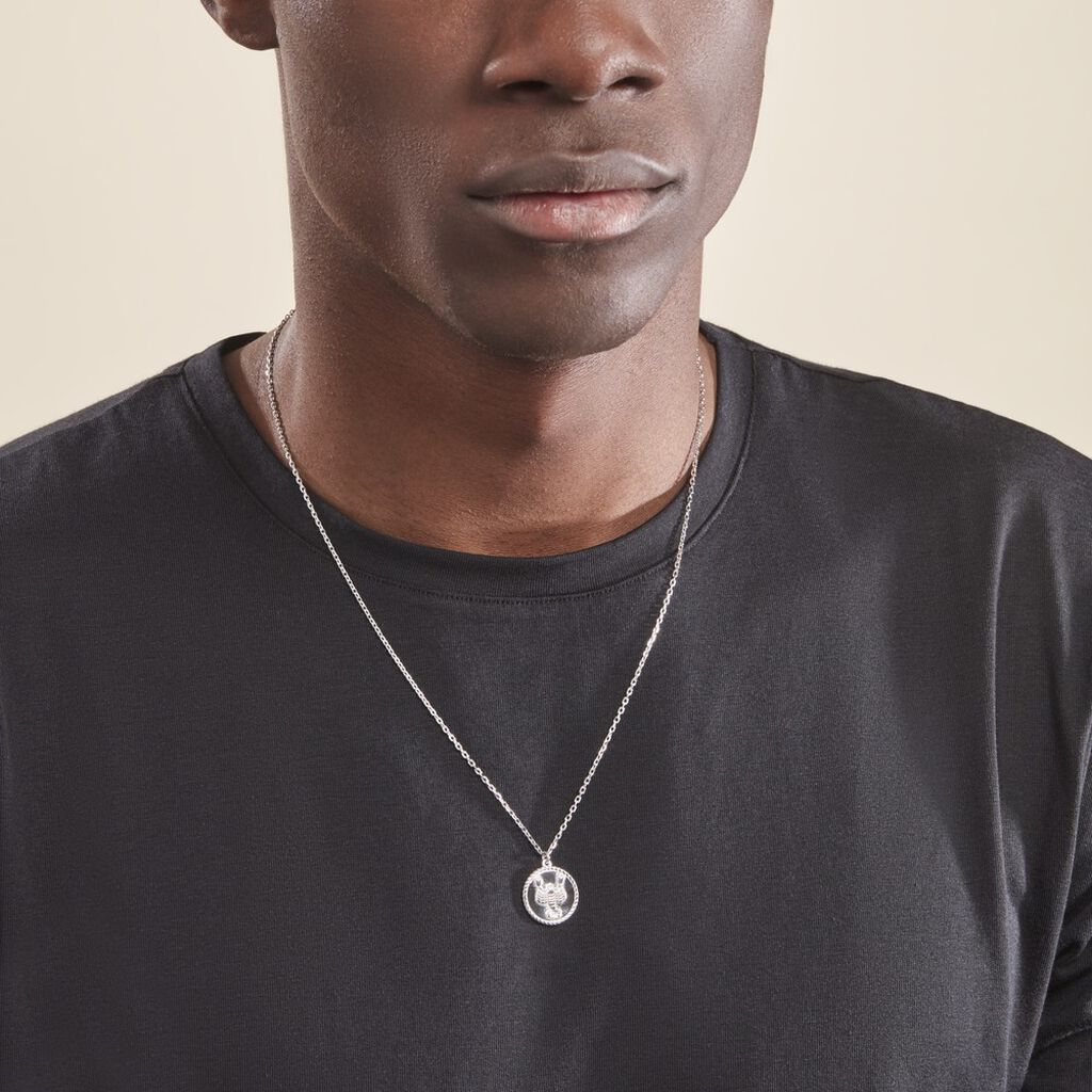 Collier Argent Blanc Lew - Colliers Homme | Marc Orian