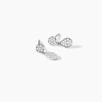 Boucles D'oreilles Pendantes Aletha Argent Blanc Oxyde De Zirconium - Pendantes Femme | Marc Orian