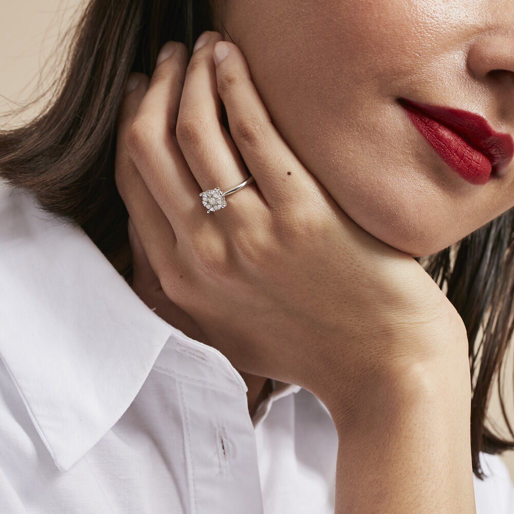 Bague Solitaire Or Blanc Dream Diamants - Solitaires Femme | Marc Orian