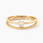 Bague Halo Plaque Or Jaune Oxyde De Zirconium - Bijoux fantaisie Femme | Marc Orian