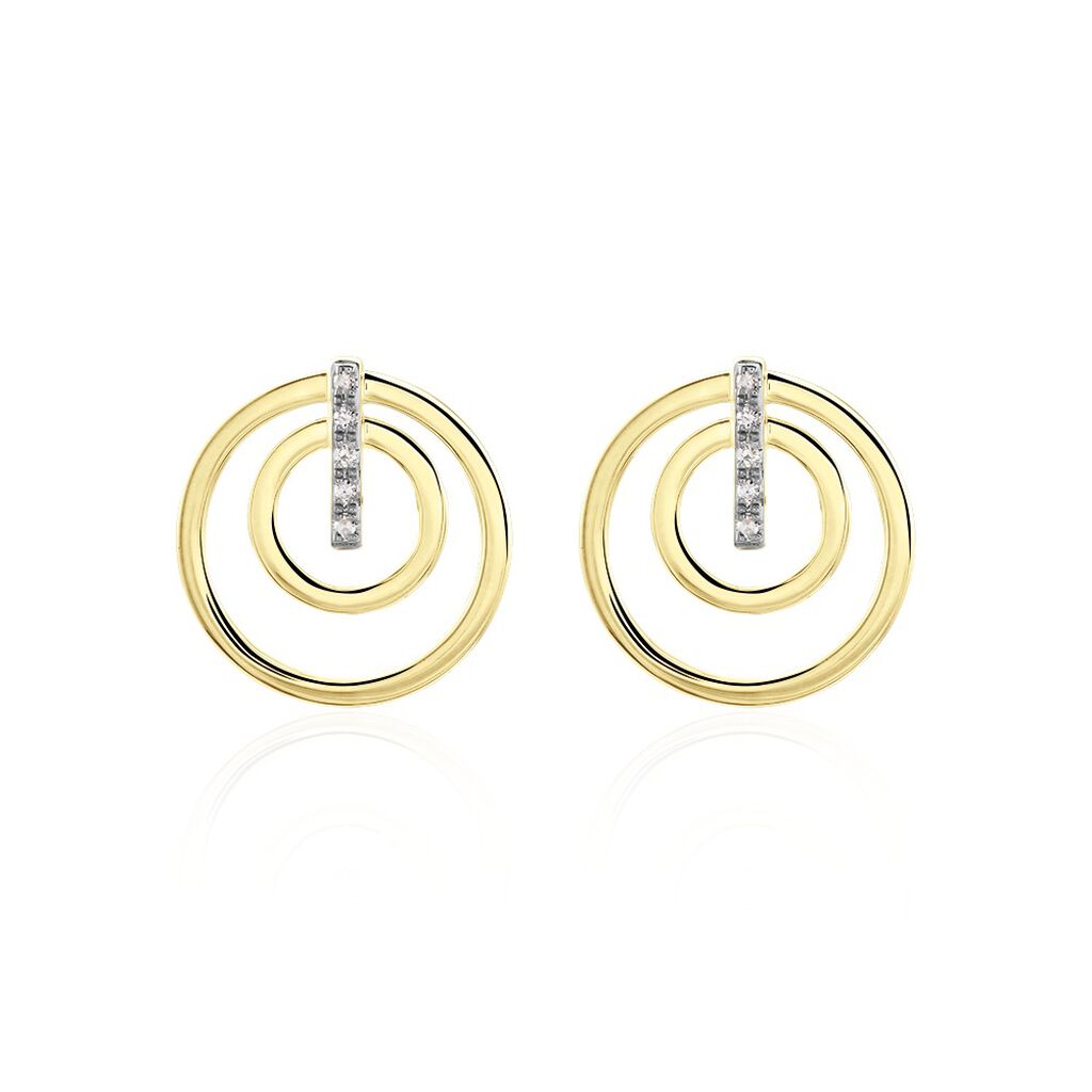 Boucles D'oreilles Pendantes Or Jaune Agafya Diamants - Pendantes Femme | Marc Orian