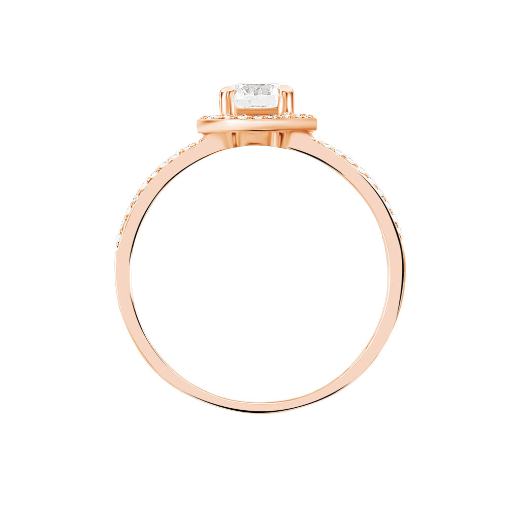 Bague Garine Or Rose Oxyde De Zirconium - Bagues Solitaire Femme | Marc Orian