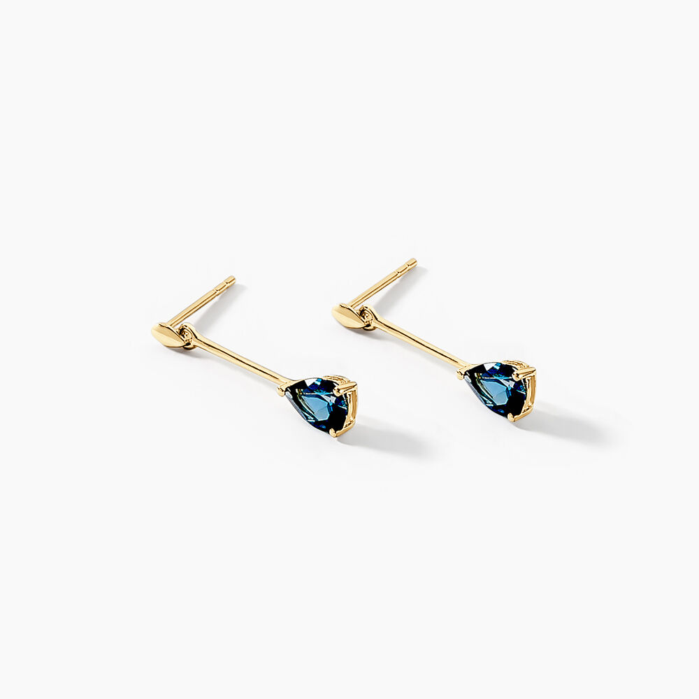 Boucles D'oreilles Pendantes Goutte Or Jaune Topaze - Pendantes Femme | Marc Orian