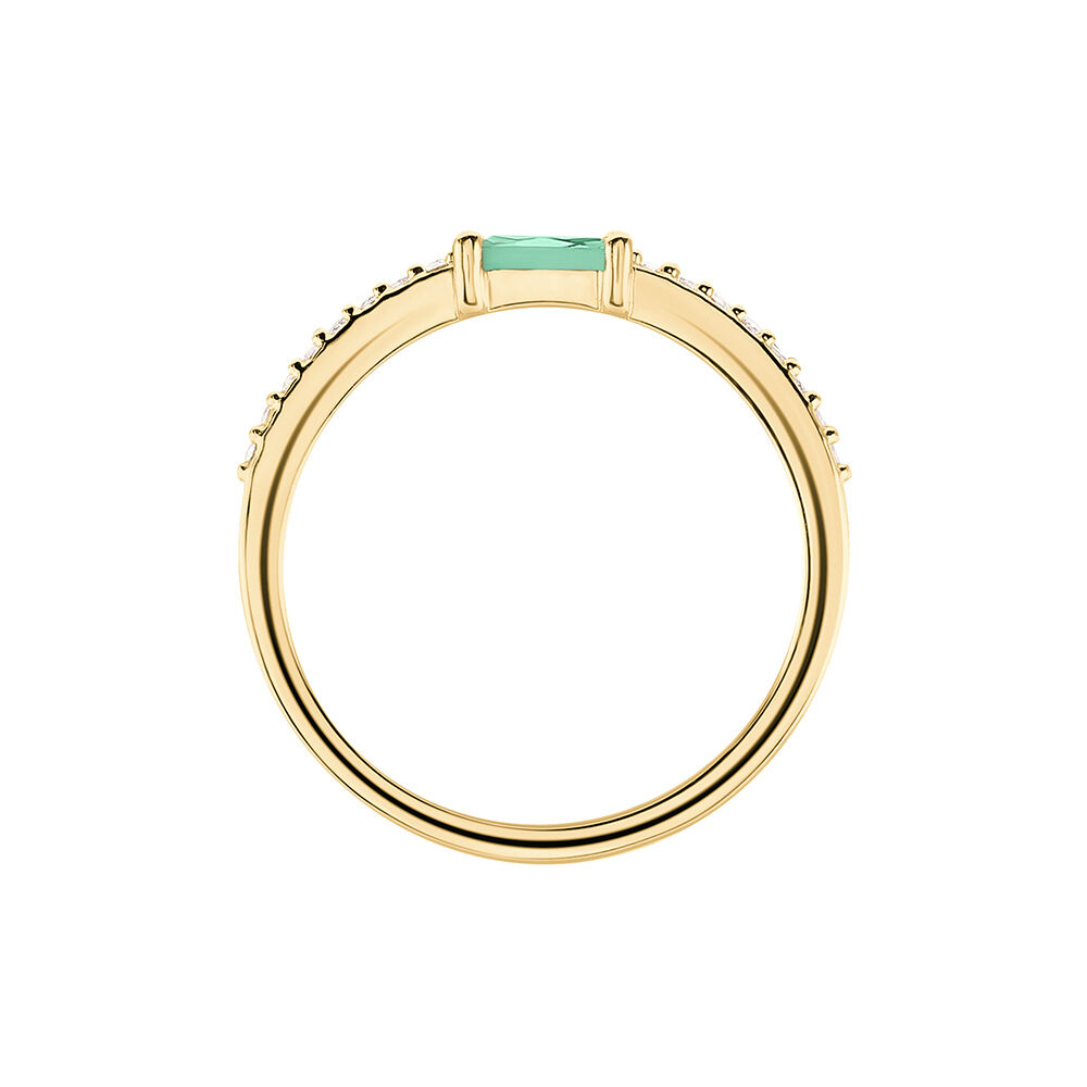 Bague Gamboa Plaqué Or Jaune Verre Oxyde De Zirconium - Bagues de promesse Femme | Marc Orian