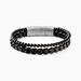 Bracelet Jourdan Cuir De Vache Noir Onyx - Bracelets cuir Homme | Marc Orian