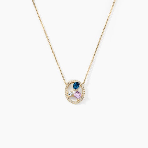 Collier Garden Or Jaune Topaze Améthyste - Colliers avec pierres Femme | Marc Orian