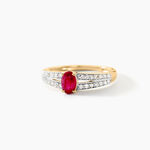 Bague Carlton Or Jaune Rubis Diamant - Bagues vintage Femme | Marc Orian