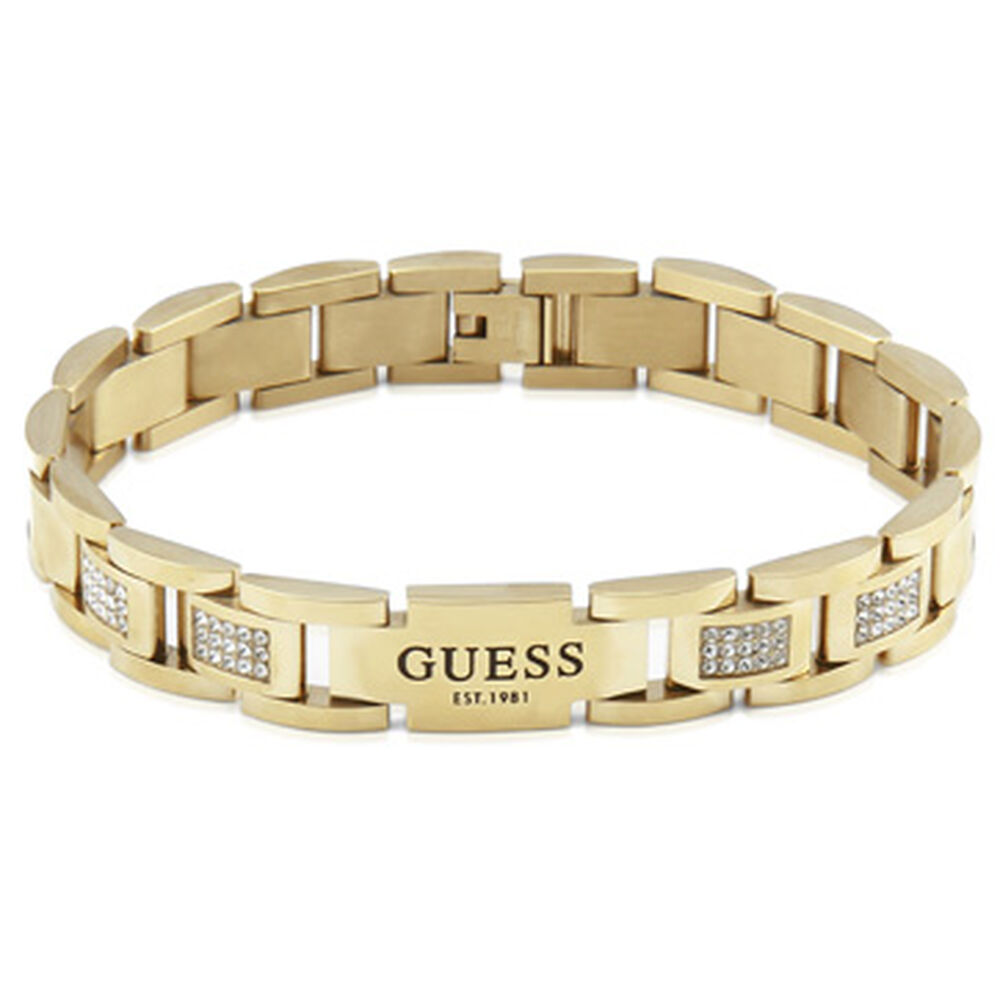 Bracelet Guess Frontiers Acier Jaune Oxyde De Zirconium - Bracelets cha&icirc;nes Homme | Marc Orian