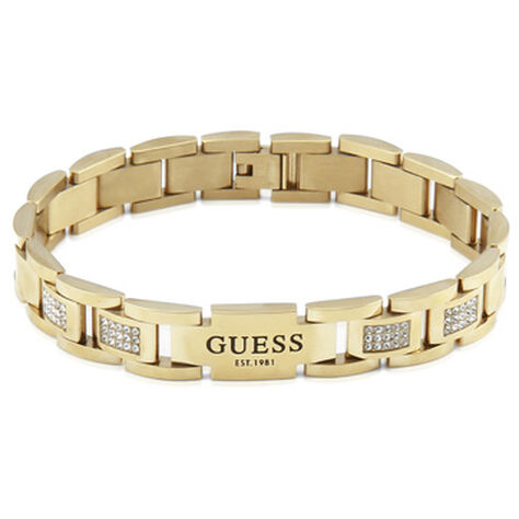 Bracelet Guess Frontiers Acier Jaune Oxyde De Zirconium - Bracelets cha&icirc;nes Homme | Marc Orian