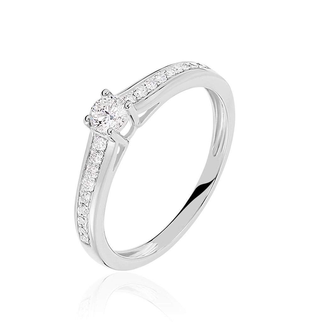Bague Solitaire Aramis Or Blanc Diamant - Solitaires Femme | Marc Orian