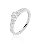 Bague Solitaire Aramis Or Blanc Diamant - Solitaires Femme | Marc Orian