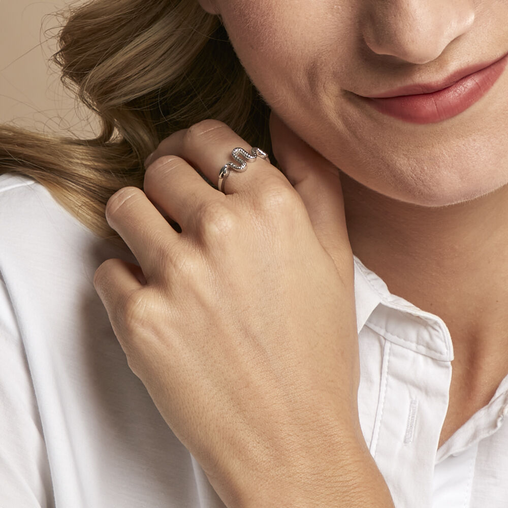 Bague Yoshie Argent Blanc - Bagues Femme | Marc Orian