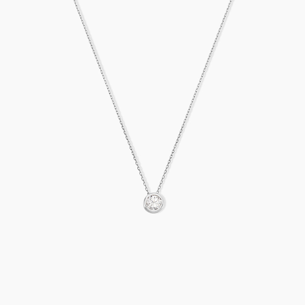 Collier Columbine Or Blanc Oxyde De Zirconium Blanc - Colliers avec pierres Femme | Marc Orian