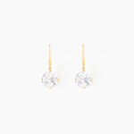 Boucles D'oreilles Pendantes Oxyde Rond Or Jaune Oxyde De Zirconium - Pendantes Femme | Marc Orian