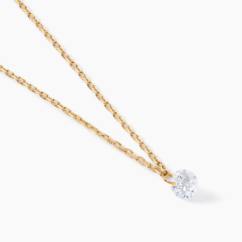 Collier Delma Plaqu&eacute; Or Jaune Oxyde De Zirconium - Colliers avec pierres Femme | Marc Orian