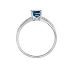 Bague Hama Or Blanc Topaze Et Oxyde De Zirconium - Bagues pierres fines Femme | Marc Orian