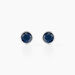 Boucles D'oreilles Puces Edy Serti Clos Or Blanc Saphir - Puces Femme | Marc Orian
