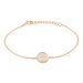 Bracelet Rosae Argent Rose Nacre - Bracelets Medailles Femme | Marc Orian
