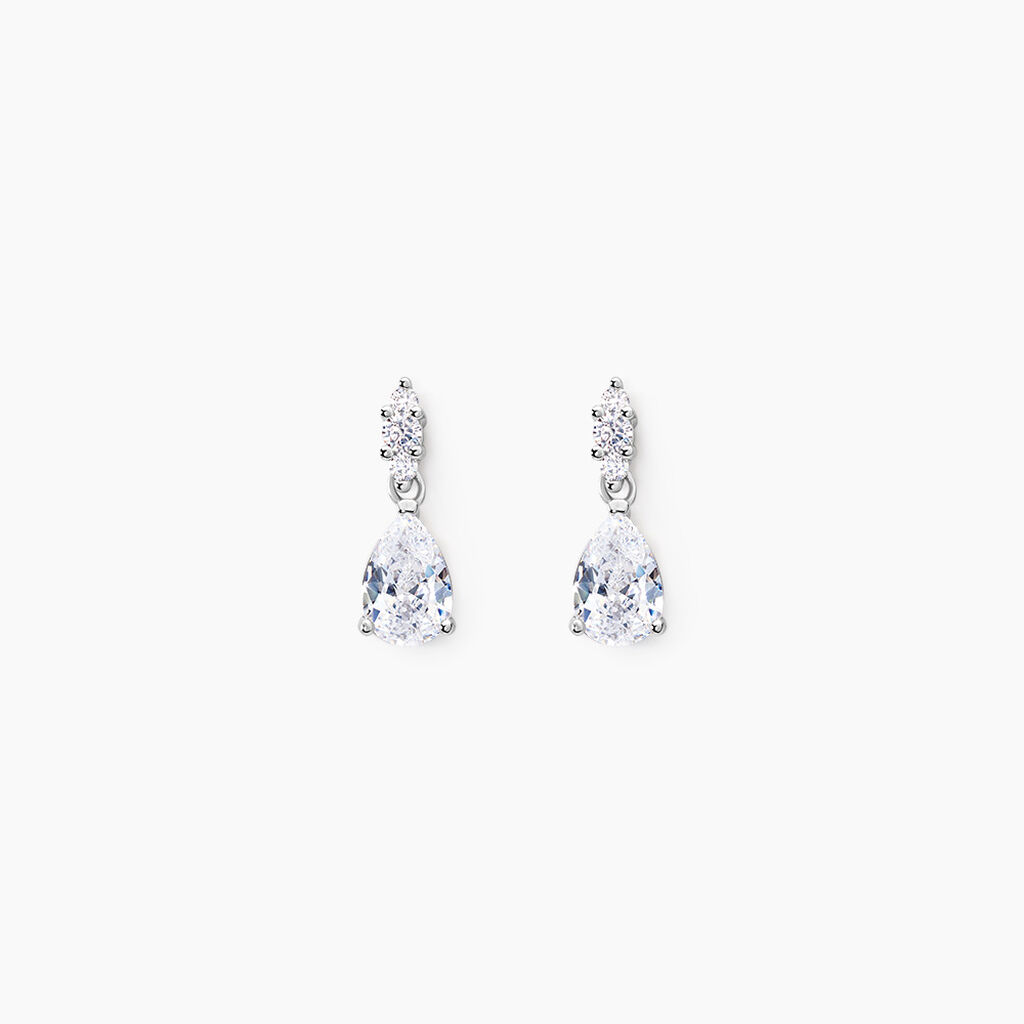 Boucles D'oreilles Pendantes Marie-helena Argent  Oxyde De Zirconium - Pendantes Femme | Marc Orian