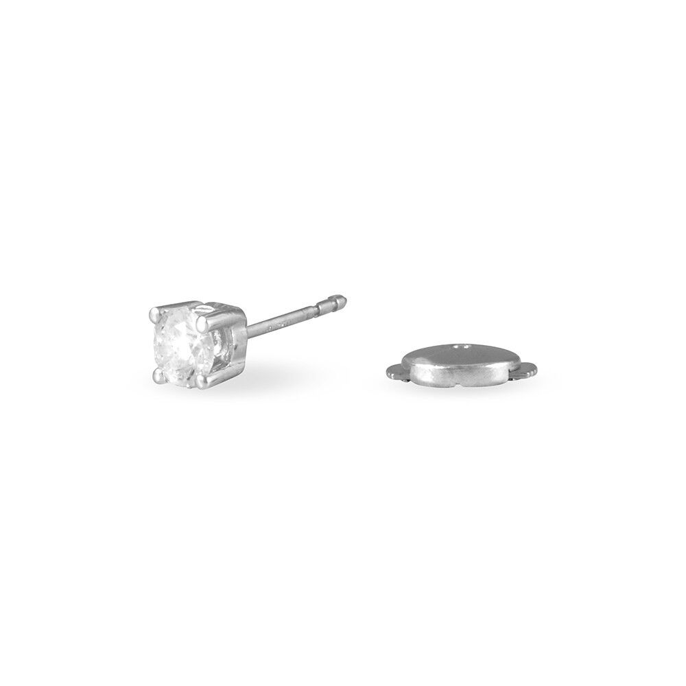 Boucles D'oreilles Puces Victoria Or Blanc Diamant - Puces Femme | Marc Orian