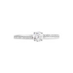 Bague Solitaire Alexandra Or Blanc Diamant - Parures de mariage Femme | Marc Orian