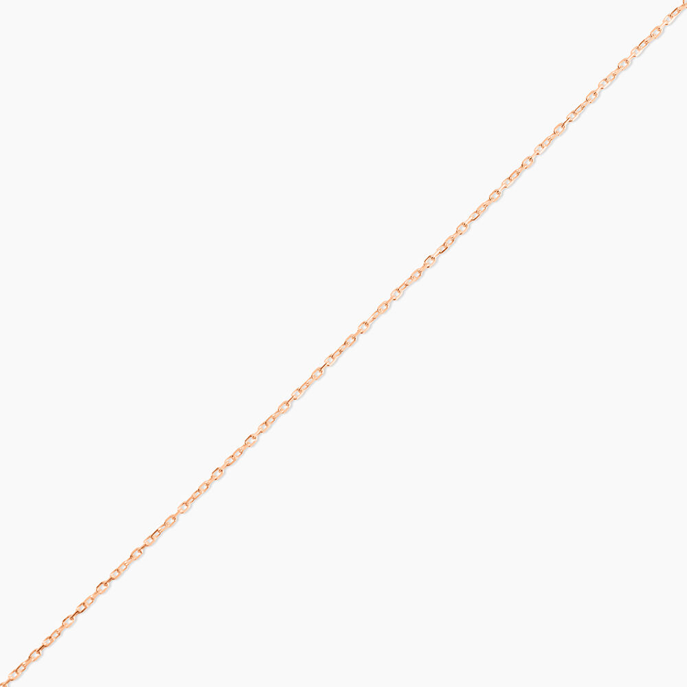 Cha&icirc;ne Igoa Maille For&ccedil;at Diamantee Or Rose - Chaines Femme | Marc Orian