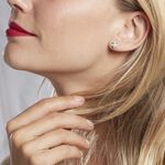 Boucles D'oreilles Puces Shanis Argent Blanc Oxyde De Zirconium - Puces Femme | Marc Orian