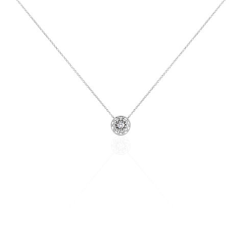 Collier Cassandria Argent Blanc Oxyde De Zirconium - Colliers avec pierres Femme | Marc Orian