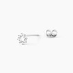 Boucles D'oreilles Puces Ama Argent Blanc Oxyde De Zirconium - Puces Femme | Marc Orian