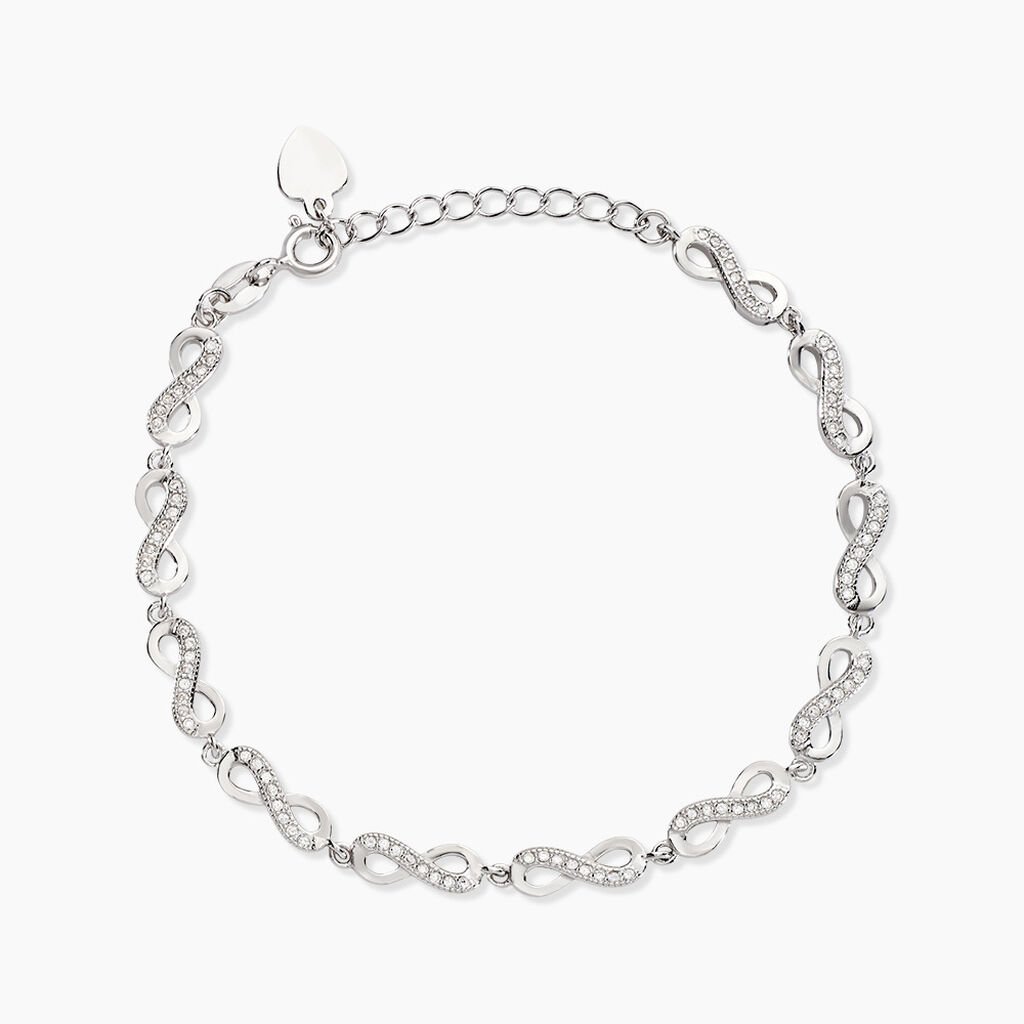Bracelet Anka Argent Blanc Oxyde De Zirconium - Bracelets chaînes Femme | Marc Orian