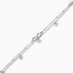 Cha&icirc;ne De Cheville Argent Blanc Roschen Oxydes De Zirconium - Chaines de cheville Femme | Marc Orian