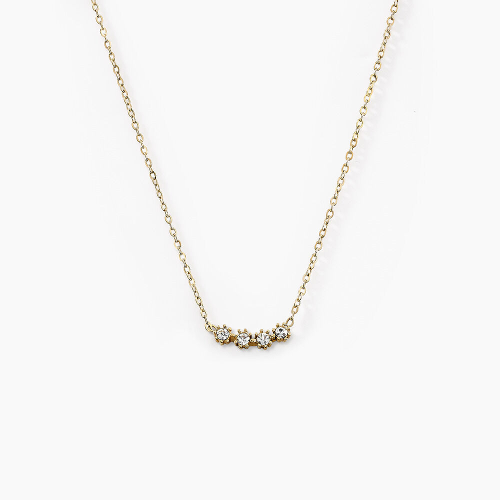 Collier Eva Acier Jaune Cristal - Colliers avec pierres Femme | Marc Orian