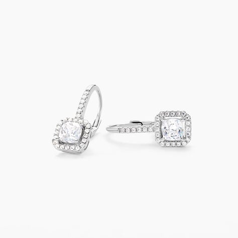 Boucles D'oreilles Pendantes Rio Argent Blanc Oxyde De Zirconium - Pendantes Femme | Marc Orian
