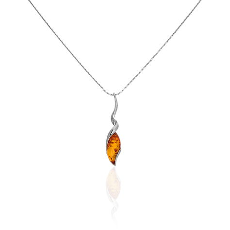 Collier Argent Blanc Milliana Ambre - Colliers avec pierres Femme | Marc Orian