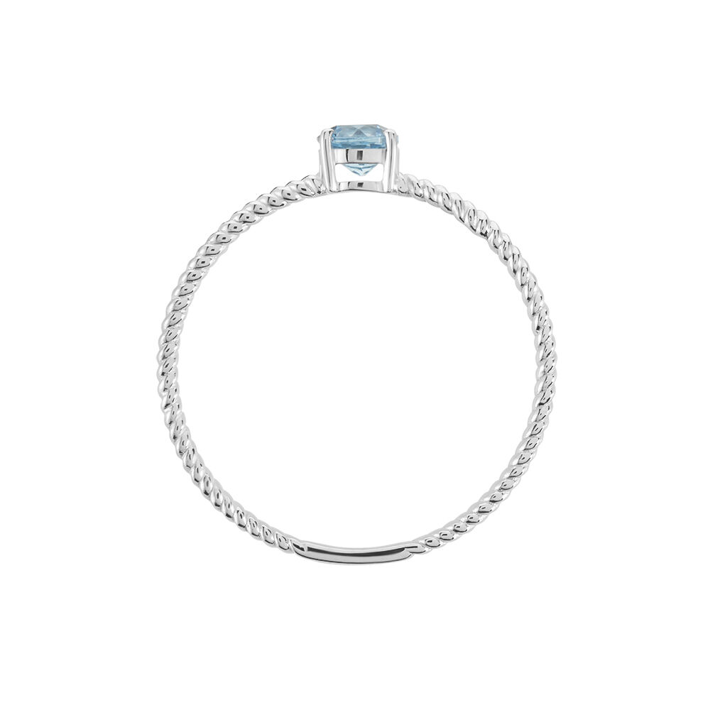 Bague Or Blanc Demi Topaze - Bagues pierres fines Femme | Marc Orian