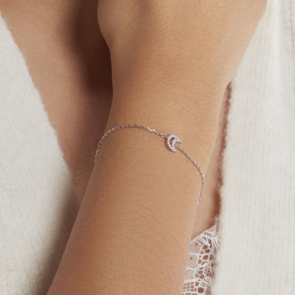 Bracelet Philine Argent Blanc Oxyde De Zirconium - Bracelets chaînes Femme | Marc Orian