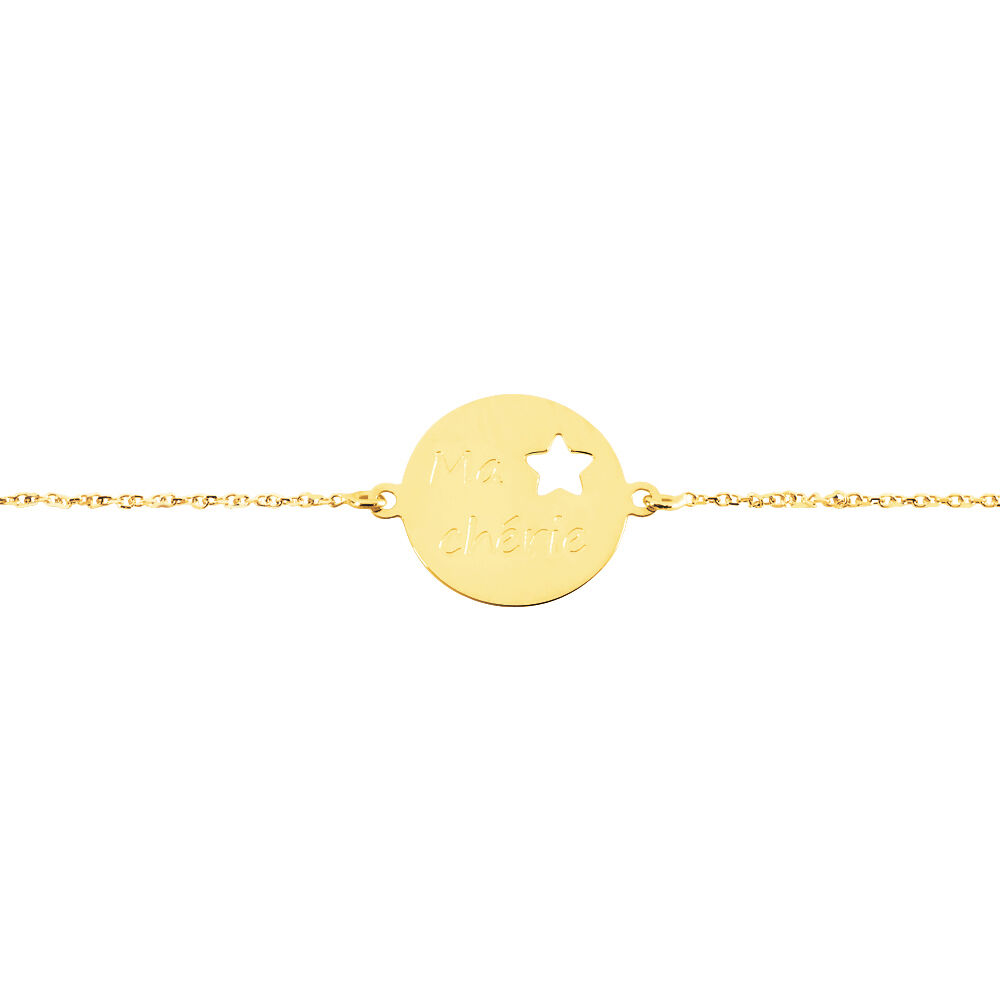 Bracelet Omelia Message Or Jaune - Bracelets Medailles Enfant | Marc Orian