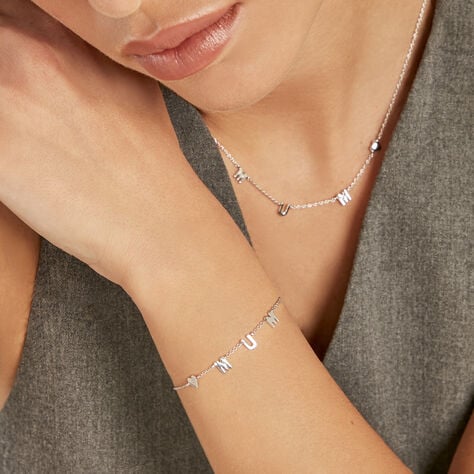 Bracelet Cœur D'amour Argent Blanc - Bracelets chaînes  | Marc Orian