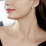 Boucles D'oreilles Puces Zoelle Argent Blanc Nacre - Puces Femme | Marc Orian