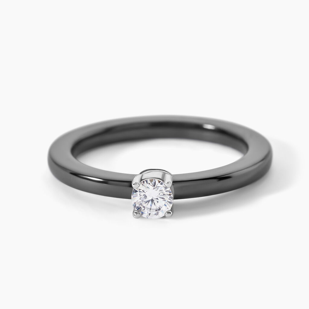 Bague Solitaire Nigelia Argent Blanc Oxyde De Zirconium - Bijoux fantaisie Femme | Marc Orian