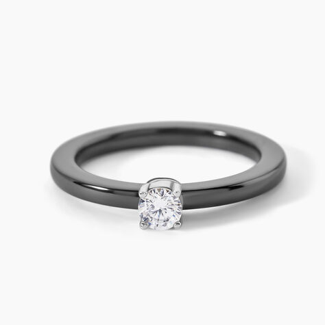 Bague Solitaire Nigelia Argent Blanc Oxyde De Zirconium - Bijoux fantaisie Femme | Marc Orian